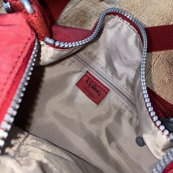 Kipling HB7432 Jaime Crossbody Shoulder Bag Purse Polyamide Wine - Picture 4 of 10